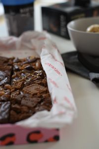 cake or death brownie with northern bloc vegan ice cream